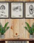 Tractor Patent Print Set of 3 - Rustic Tractor Posters - Vintage Tractor Inventions at Adirondack Retro