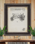 Tractor Patent Print - 1932 Tractor Invention - Rustic Tractor Poster at Adirondack Retro