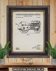 Tractor Patent Print Set of 3