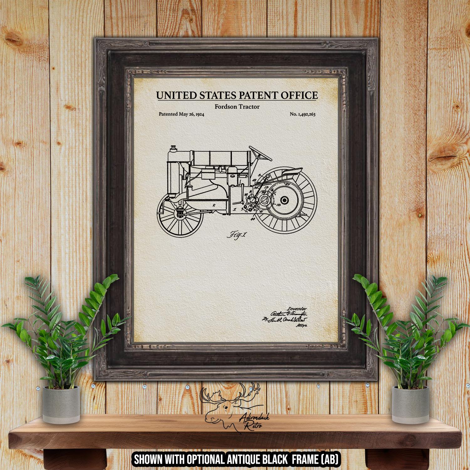 Tractor Patent Print Set of 4