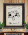 Garden Tractor Patent Print - 1975 Tractor Invention at Adirondack Retro