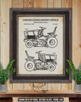 Garden Tractor Patent Print Set of 3