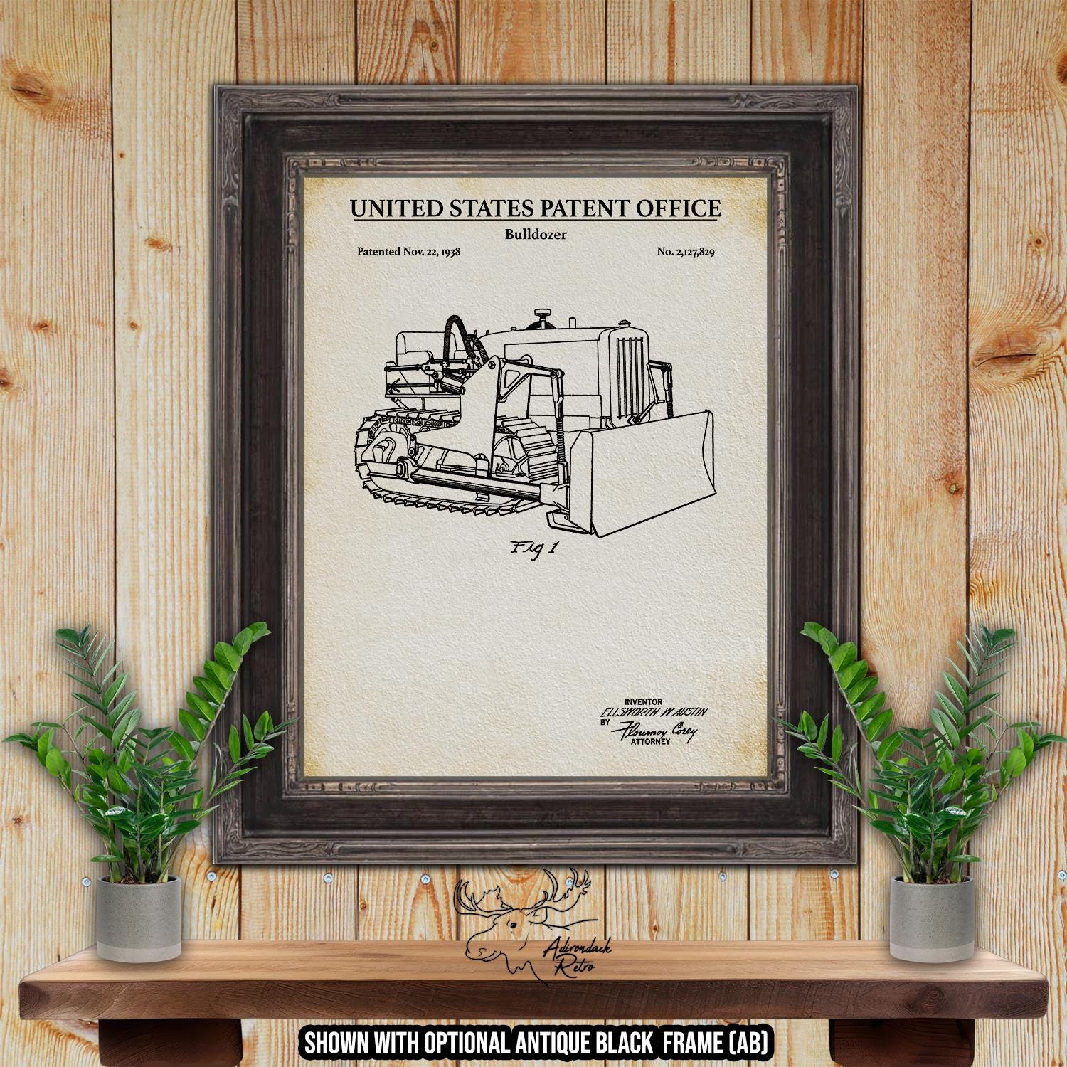 Construction Vehicle Patent Print Set of 6