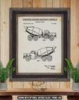 Construction Vehicle Patent Print Set of 6