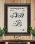 Construction Vehicle Patent Print Set of 6