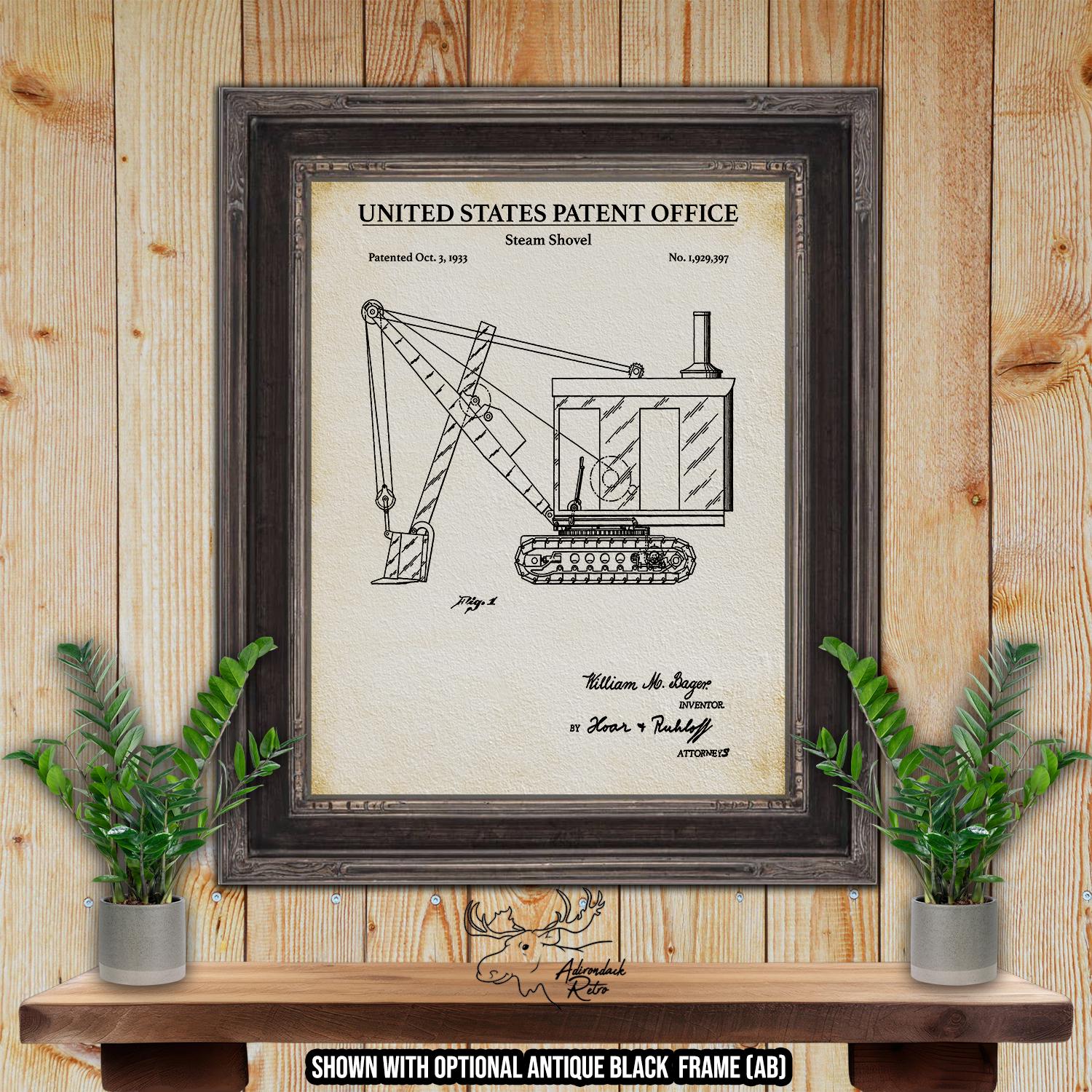 Construction Vehicle Patent Print Set of 8