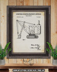 Construction Vehicle Patent Print Set of 8