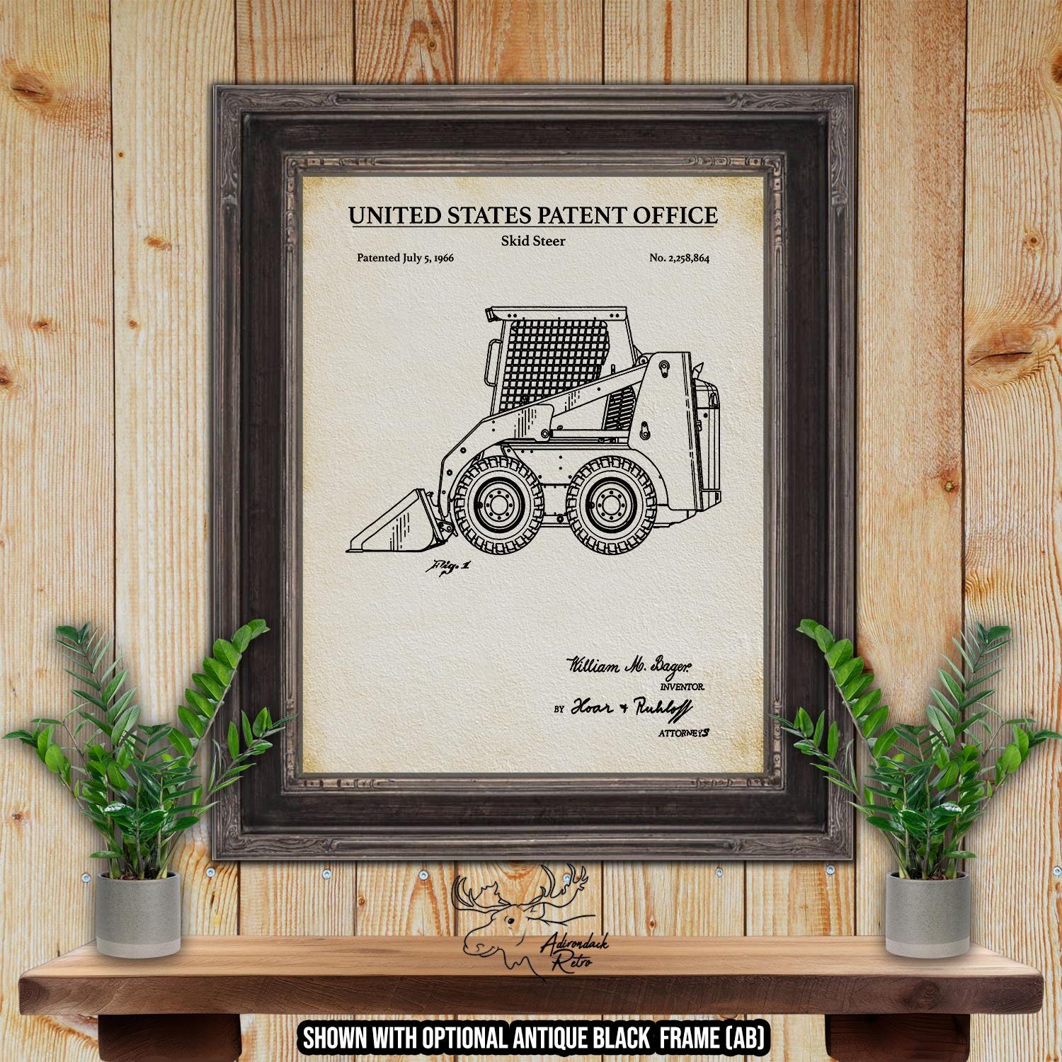 Construction Vehicle Patent Print Set of 8