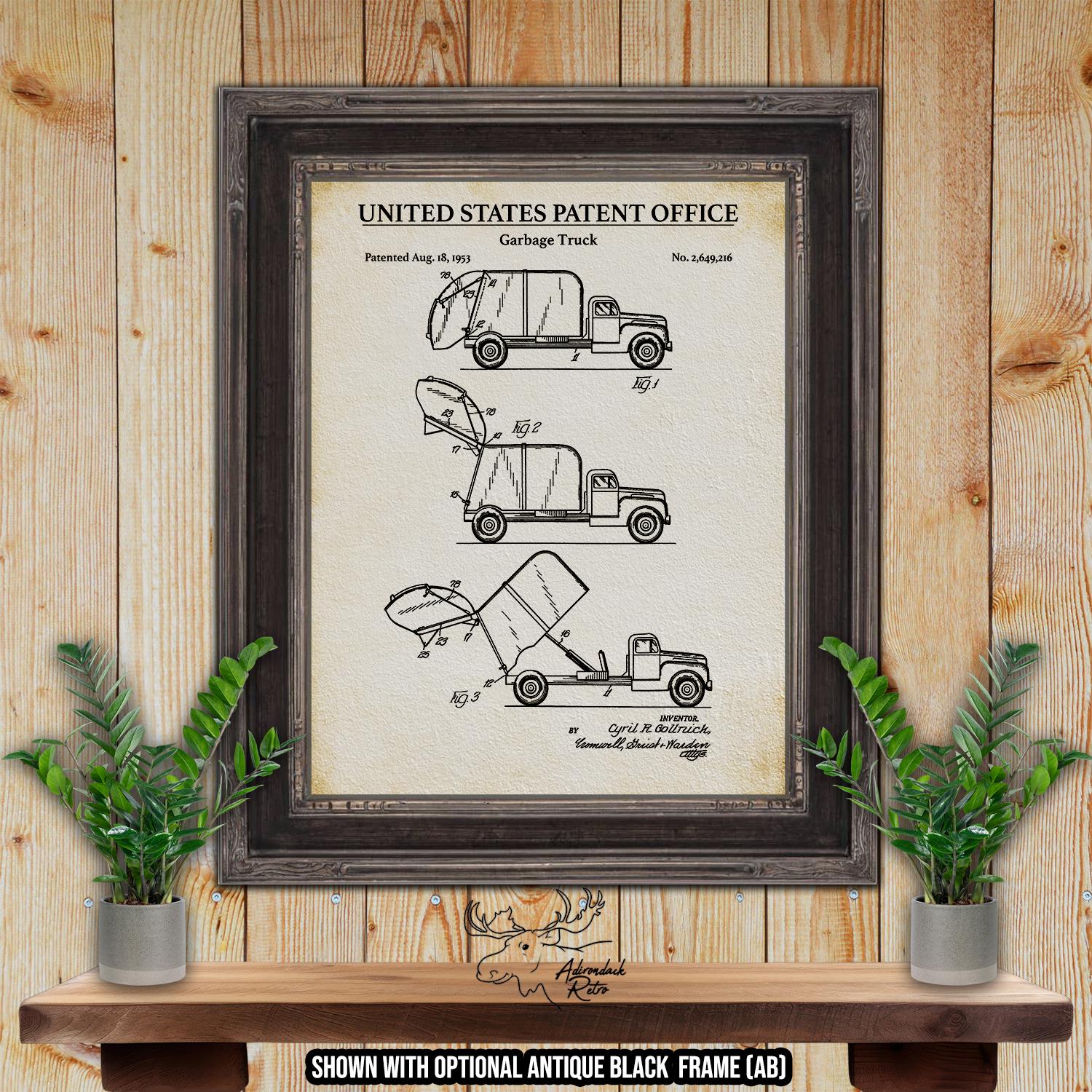 Garbage Removal Patent Print Set of 6