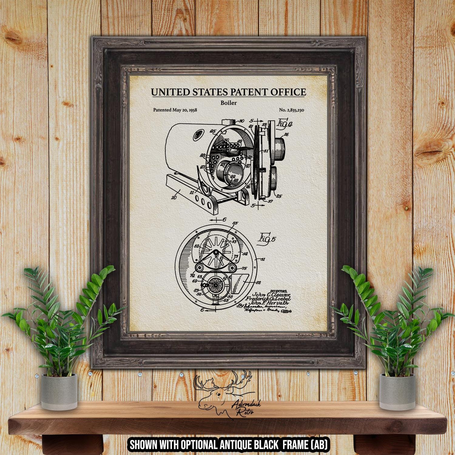 HVAC Patent Print Set of 4