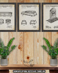 Funeral Patent Print Set of 3 - Hearse Poster Set - Vintage Funeral Inventions at Adirondack Retro