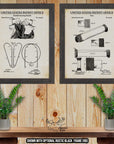 Knitting Patent Print Set of 2 - Vintage Knitting Posters - Knitting Inventions at Adirondack Retro