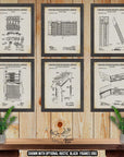 Accounting Patent Print Set of 6 - Accounting Inventions - Accounting Posters at Adirondack Retro