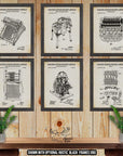 Accounting Patent Print Set of 6 - Accounting Machine Inventions at Adirondack Retro