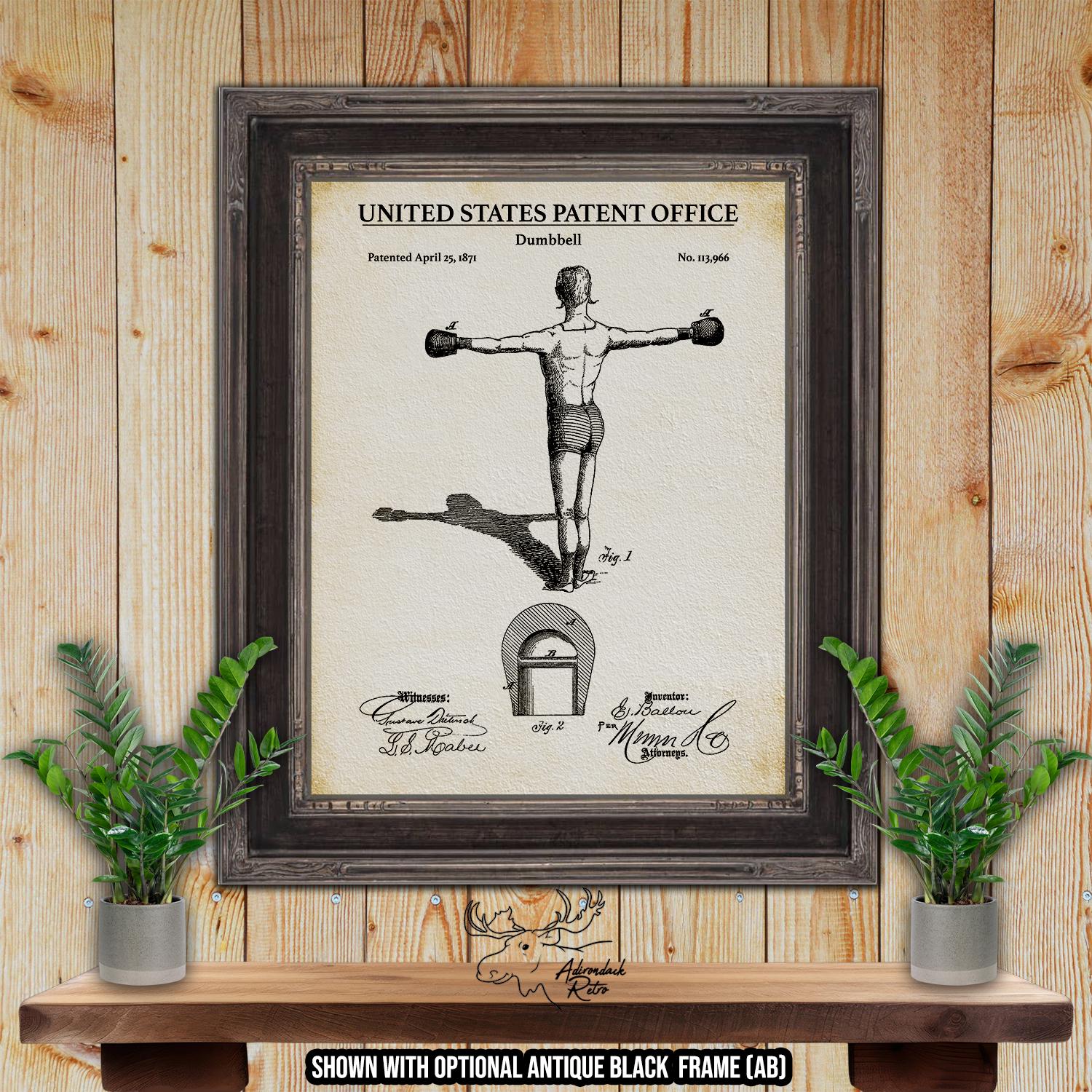 Fitness Equipment Patent Print Set of 8