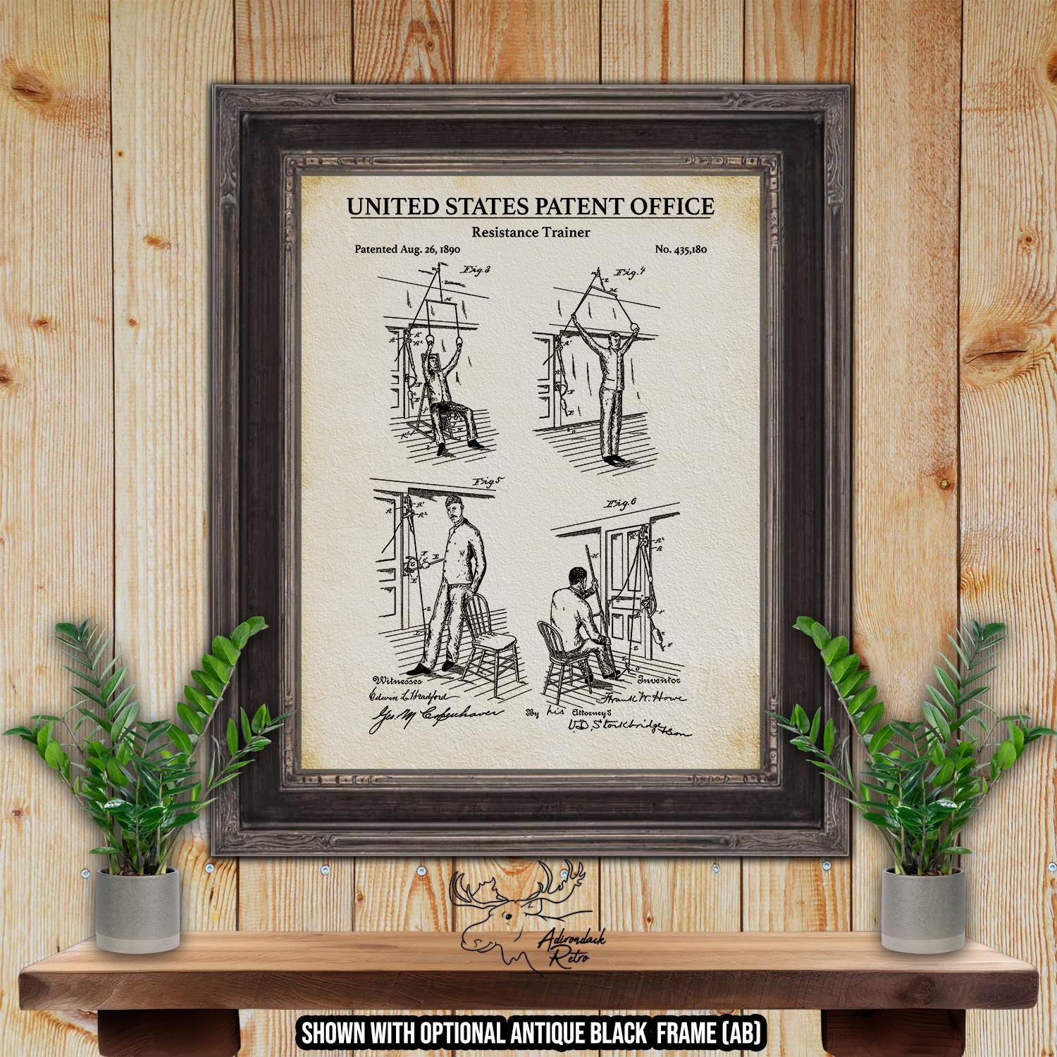 Exercise Equipment Patent Print Set of 8