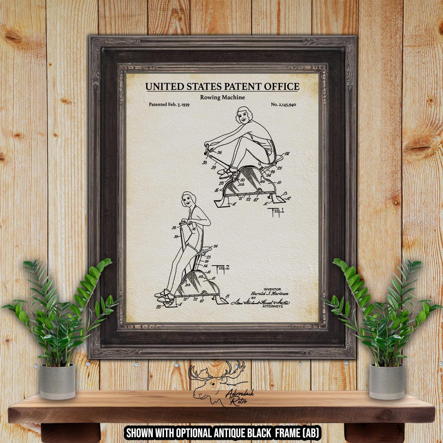 Fitness Equipment Patent Print Set of 6