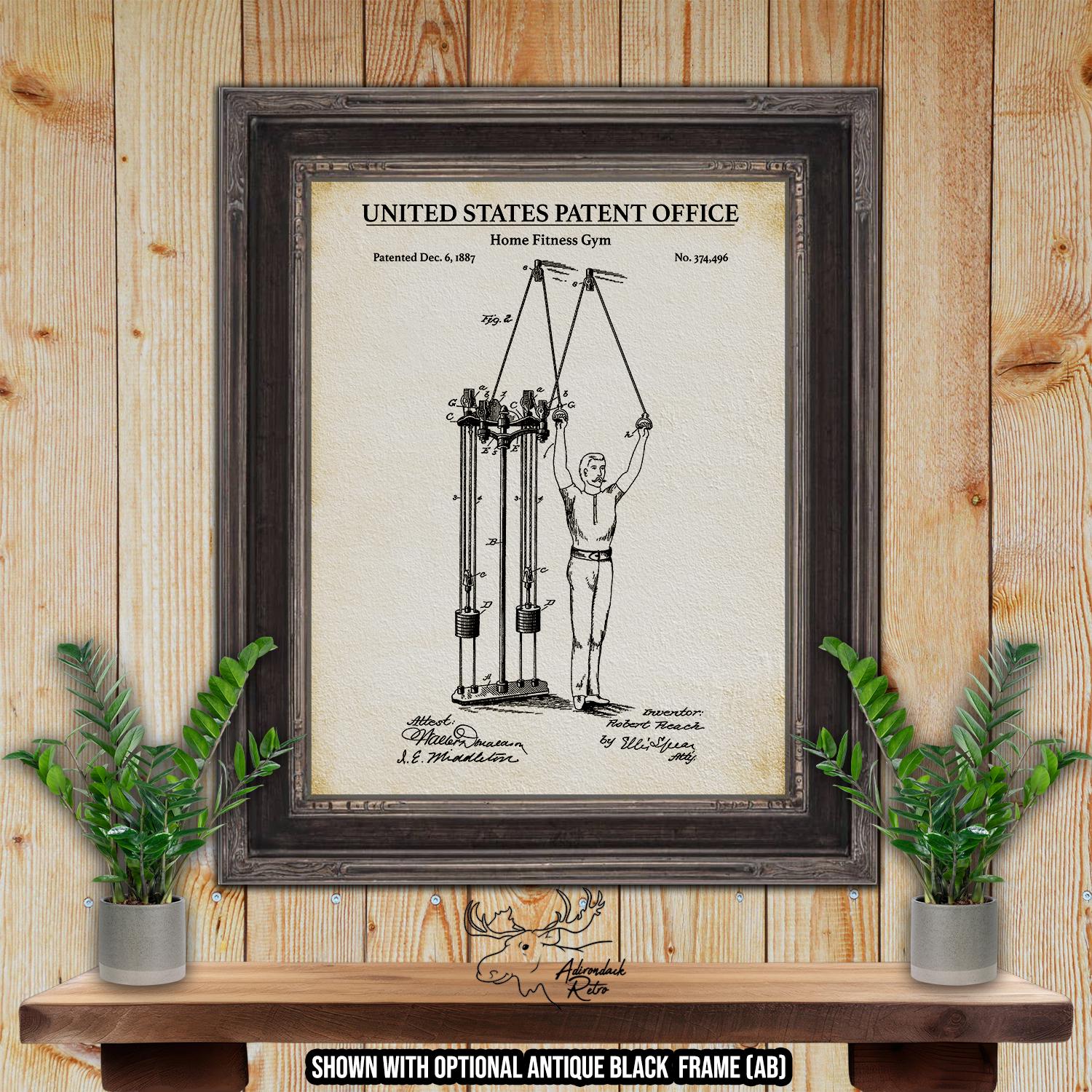 Exercise Equipment Patent Print Set of 6