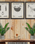 Laundry Patent Print Set of 3 - Retro Laundry Posters - Clothes Drying Inventions at Adirondack Retro