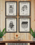 Accounting Machines Patent Print Set of 4 - Accounting Inventions at Adirondack Retro