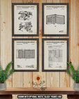 Accounting Patent Print Set of 4 - Accounting Inventions - Accountant Gift at Adirondack Retro