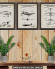 Military Fighter Planes Patent Print Set of 3 - Retro War Plane Inventions at Adirondack Retro