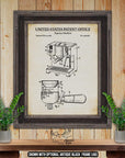 Espresso Machine Patent Print - Kitchen Appliance Poster - 1987 Coffee Invention at Adirondack Retro