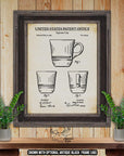 Espresso Cup Patent Print - 1992 Espresso Cup Poster - Coffee Shop Invention at Adirondack Retro