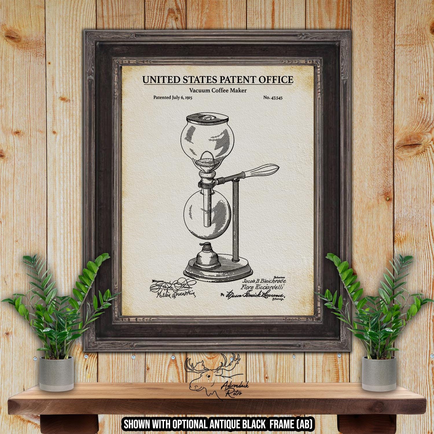 Coffee Maker Patent Print Set of 8