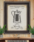 Coffee Maker Patent Print Set of 8