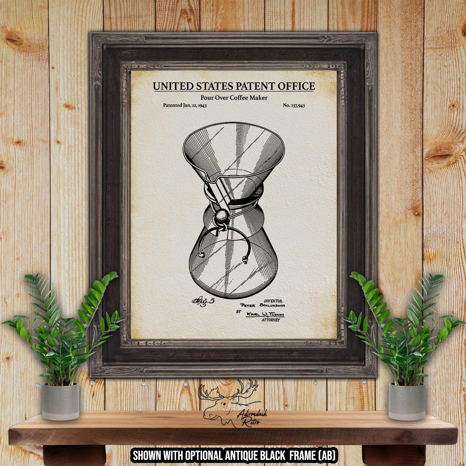 Coffee Maker Patent Print Set of 8