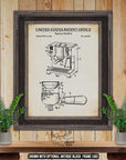 Coffee Maker Patent Print Set of 8