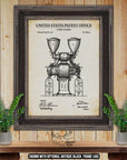 Espresso Coffee Patent Print Set of 3