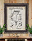 Pocket Compass Patent Print - 1902 Compass Invention at Adirondack Retro