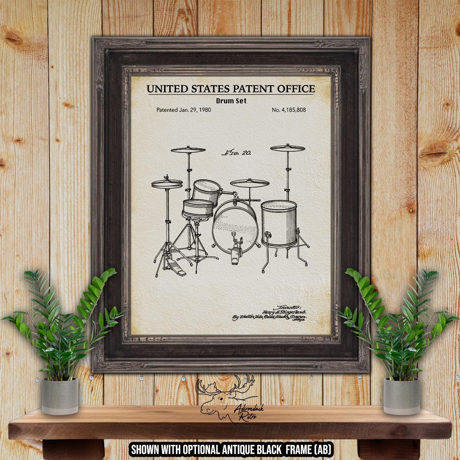 Drums Patent Print Set of 3