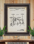 Drums Patent Print Set of 3