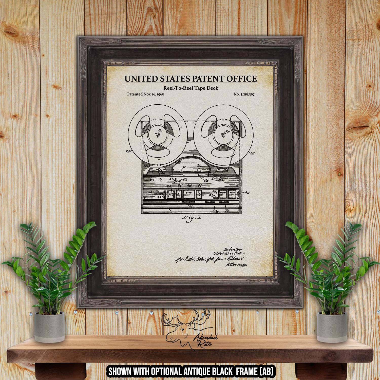 Reel To Reel Patent Print Set of 3