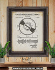 Vinyl Record Patent Print - Vintage Electronics Poster - 1953 Record Invention at Adirondack Retro