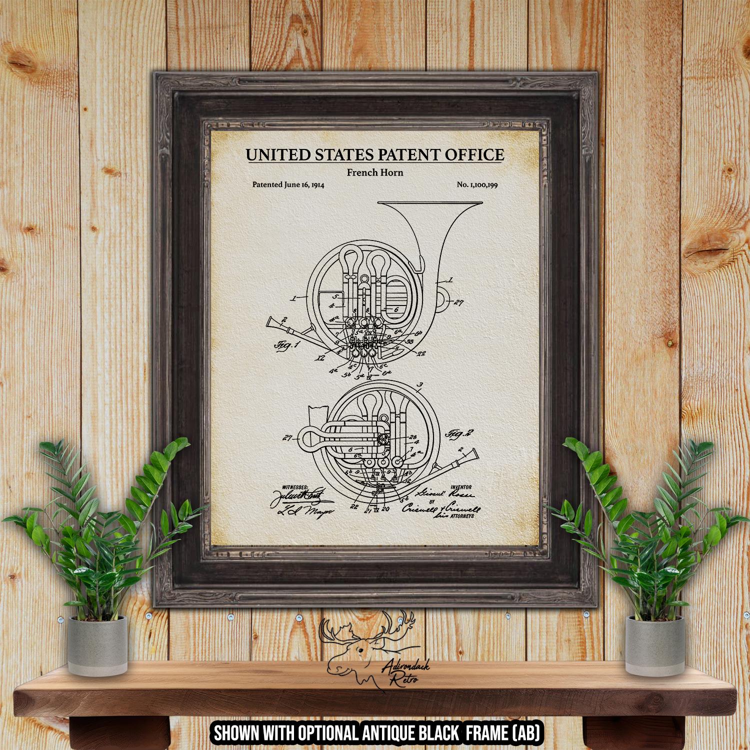 Brass Instrument Patent Print Set of 5