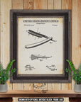 Straight Razor Patent Print - Shaving Razor Poster - 1902 Shaving Invention at Adirondack Retro