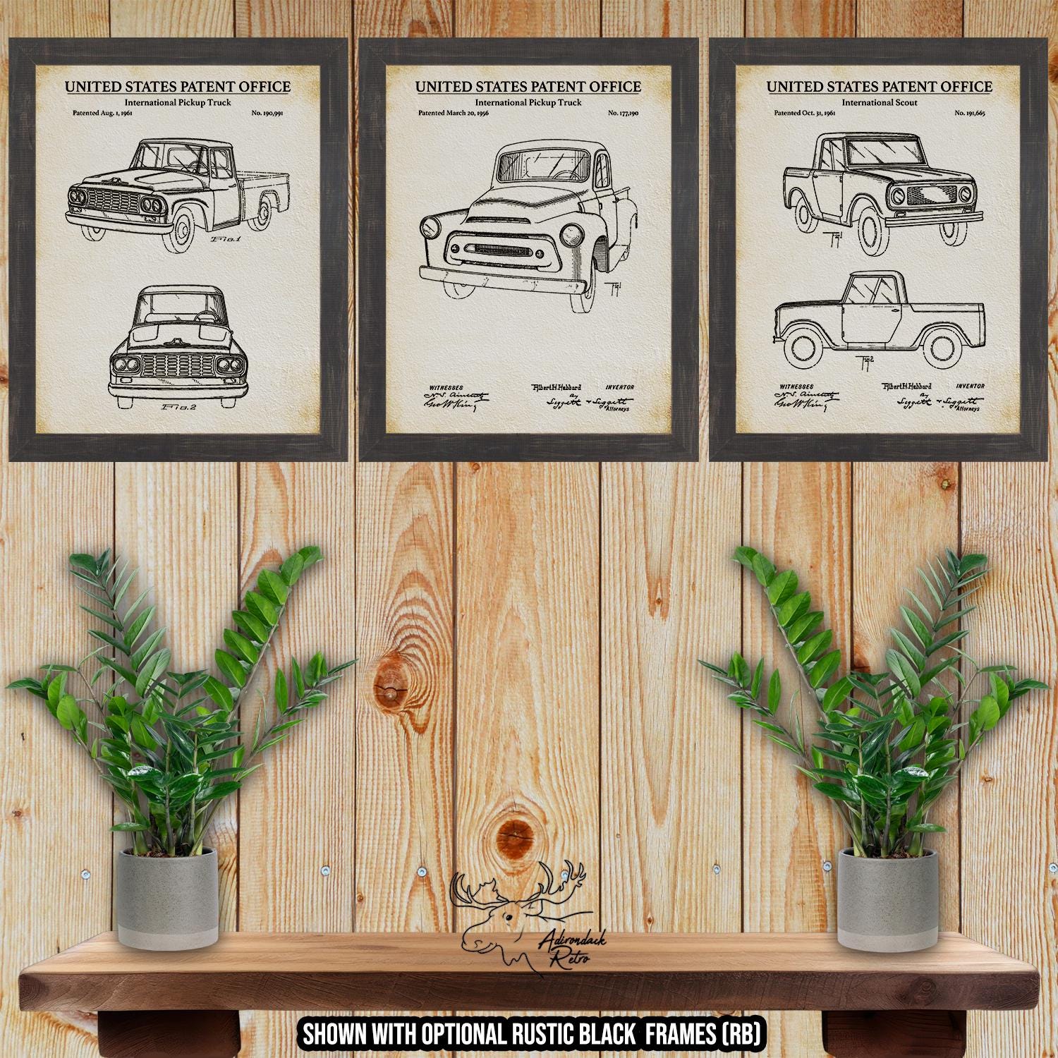 Pickup Truck Patent Print Set of 3 - Pickup Truck Posters - Truck Inventions at Adirondack Retro