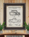 Pickup Truck Patent Print Set of 3