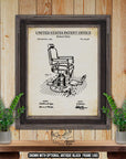 Barber Chair Patent Print - Barbers Chair Poster - 1914 Haircut Invention at Adirondack Retro