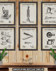 Barbershop Patent Print Set of 6 - Haircut Inventions - Hair Styling Posters at Adirondack Retro