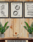 Bocce Ball Patent Print Set of 3 - Bocce Ball Posters - Bocce Ball Inventions at Adirondack Retro