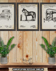 Horse Owner Patent Print Set of 3 - Farming Inventions at Adirondack Retro