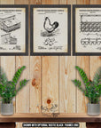 Chicken Farm Patent Print Set of 3 - Poultry Farm Inventions at Adirondack Retro