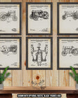 Tractor Patent Print Set of 6 - Tractor Poster Set - Tractor Inventions at Adirondack Retro