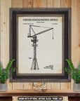 Construction Equipment Patent Print Set of 8