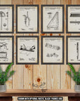 Architect Patent Print Set of 8 - Drafting Invention Blueprints - Civil Engineer Gift Set - Architectural Posters at Adirondack Retro